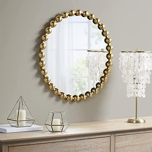 Madison Park Round Mirror, Metal Frame Circle Mirror 27 inch, Wall Art Decor - Image 9