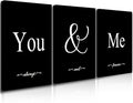 GUBIYU Set of 3 Framed Farmhouse You and Me Wall Art by GUBIYU