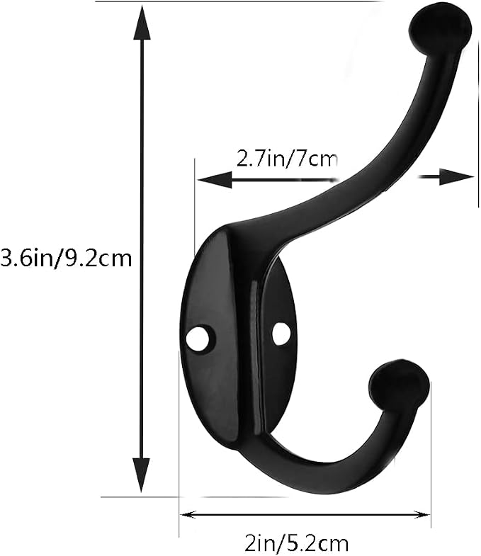 ZEYU 20Pcs Wall Hooks, Coat Hooks Hardware Heavy Duty Hooks - Image 2