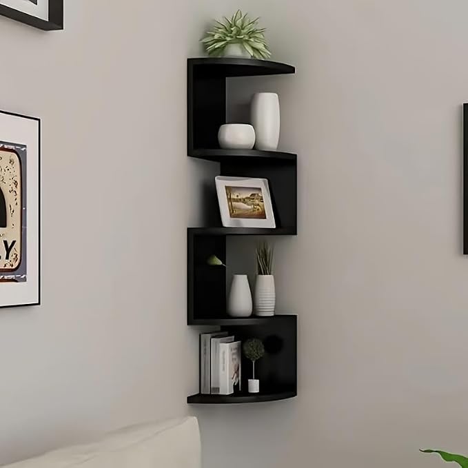 Corner Shelf Wall Mount, 5-Tier Floating Corner Bookshelf - Image 7
