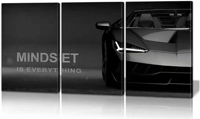 KAWAHONE Motivational Canvas Wall Art Lamborghini Posters Prints Entrepreneur by KAWAHONE