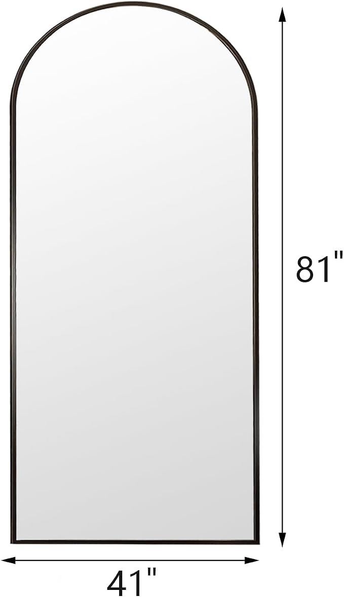 Rowjut Floor Full Length Mirror, Arched Mirrors Full Length 81"x41" - Image 3