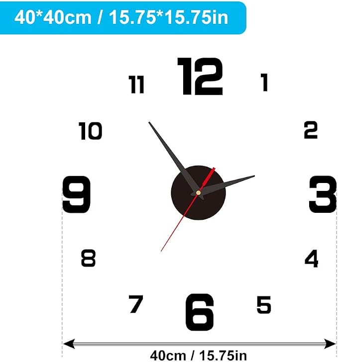 3D DIY Luminous Dial Acrylic Frameless Silent Wall Clock - Image 2