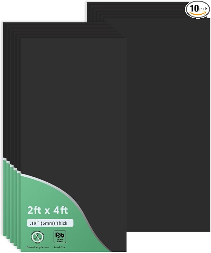 Smooth Black Drop Ceiling Tile 2ft x 4ft, PVC Ceiling Panel 24x48in – Waterproof by Gigrwiin