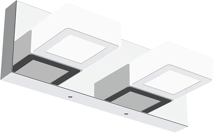 Ralbay Modern LED Vanity Light 2 Light Acrylic Stainless Steel by RalbayLighting