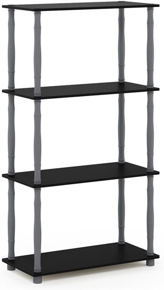 Furinno Turn-N-Tube 4-Tier Multipurpose Shelf Display Rack, Classic Tubes by Furinno-FitsYourSpaceFitsYourBudget
