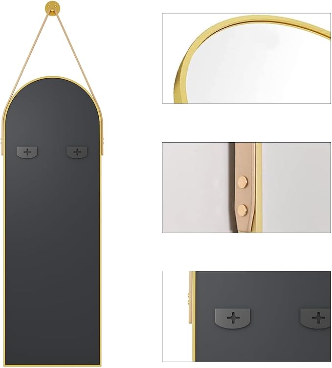 OGCAU 48'' x 16'' Full Length Mirror Wall-Mounted, Full Body Hanging Mirror - Image 3