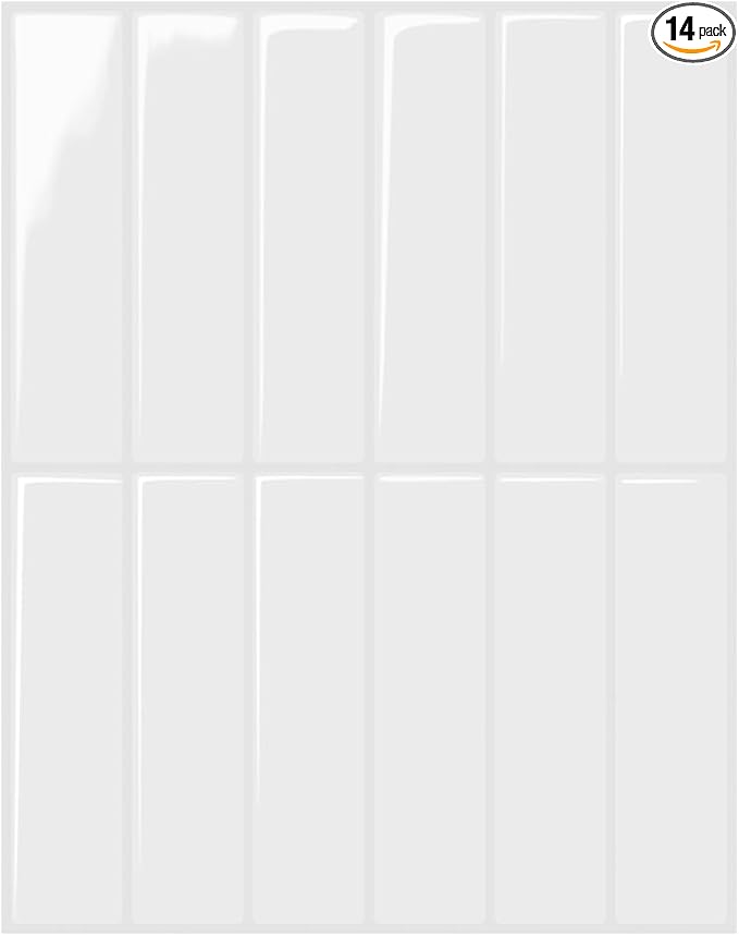 Peel and Stick Backsplash 3D Wall Tiles, Self-Adhesive, Oil Proof, Waterproof by DAGOU