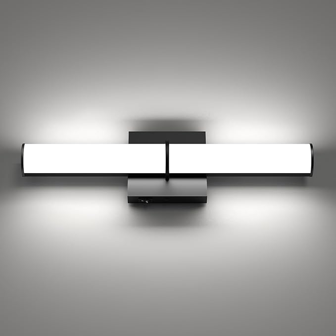 OOWOLF 17.3Inch Modern Black Vanity Light Fixture by OOWOLF