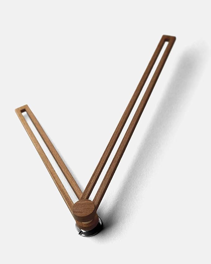 Wooden Modern Wall Clock, Minimalistic and Stylish, Walnut Hands, Silent Quartz - Image 3
