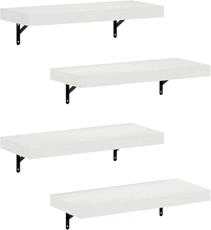 Furinno Tanna Floating Shelves for Wall Set of 4, 22-Inch Wall Shelf, Triple - Image 5