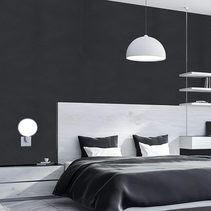 17"x120" Black Wallpaper Peel and Stick Contact Paper, Matte Black Wallpapers - Image 5