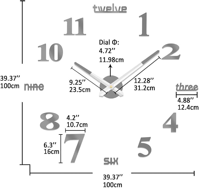 VANGOLD Large Wall Clock for Living Room - Image 3