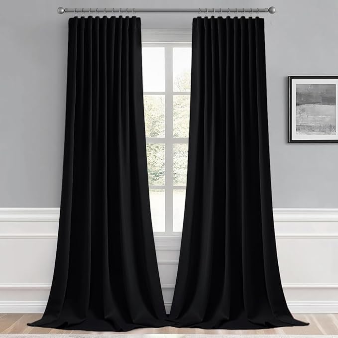 MIULEE Back Tab Blackout Curtains 94 Inch Long 2 Panels Set - Image 9