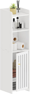 Narrow Bathroom Storage Cabinet, 4-Tier Slim Bathroom Organizers by HaveaGreatDay