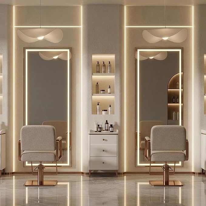Full Length Mirror with Lights, Full Body Dressing Standing Mirrors with - Image 8