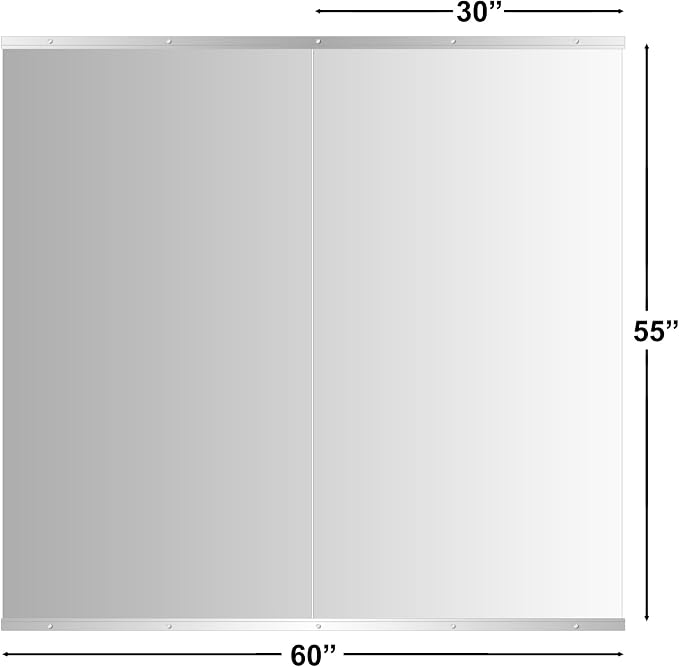 Ruomeng Home Gym Mirror, Large Frameless Body Mirror Tempered Glass - Image 3