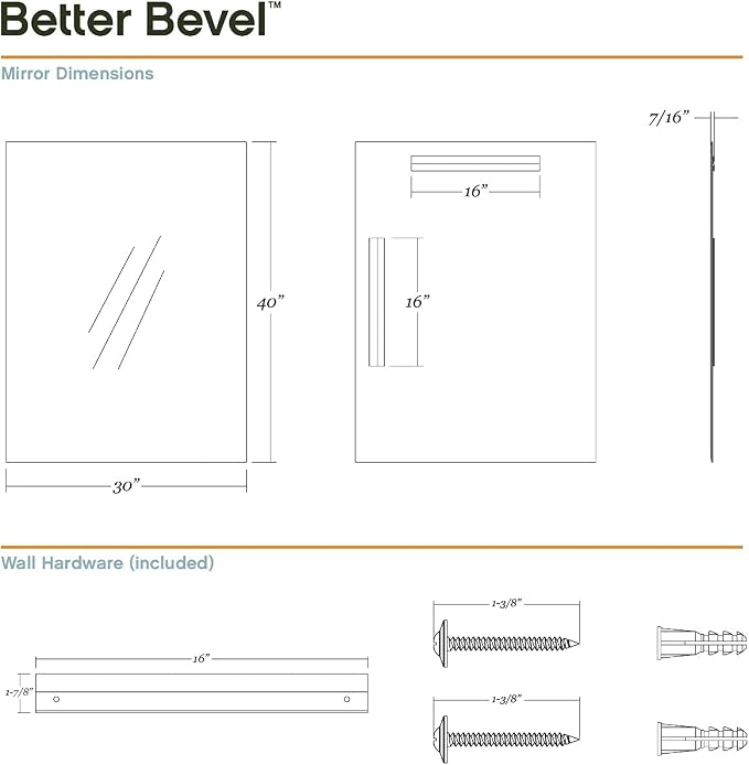 Better Bevel Frameless Rectangle Mirror - Image 5