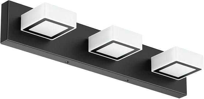 Ralbay Black Bathroom Vanity Lights 24inch Metal Acrylic LED Modern Bathroom - Image 9