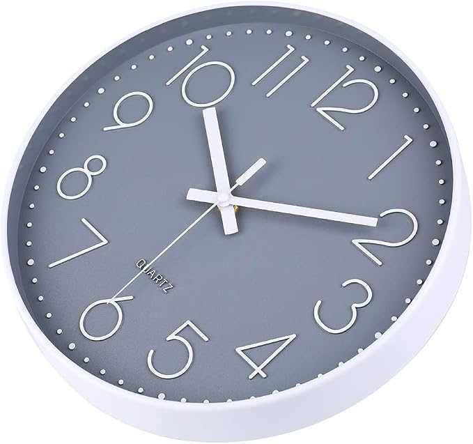 jomparis 16 Inch Gray Large Wall Clock Silent Modern Elegant Decor - Image 8