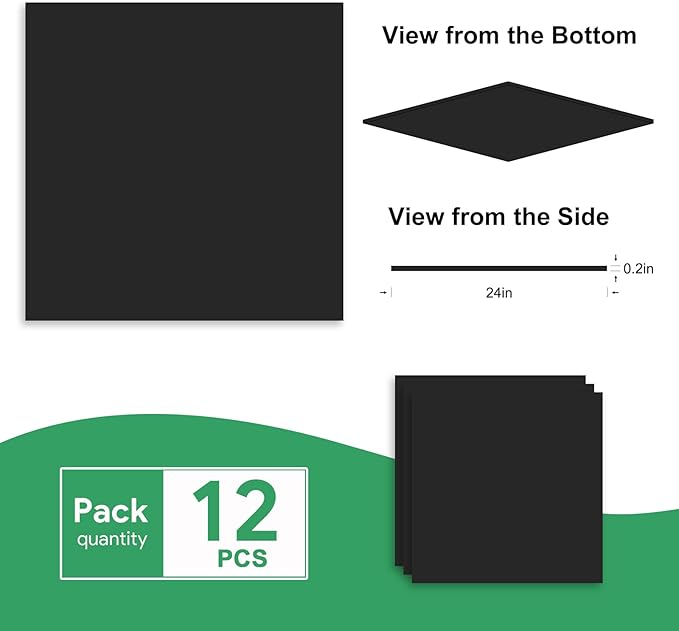 Smooth Black Drop Ceiling Tile 2ft x 2ft, PVC Ceiling Panel – Waterproof - Image 6