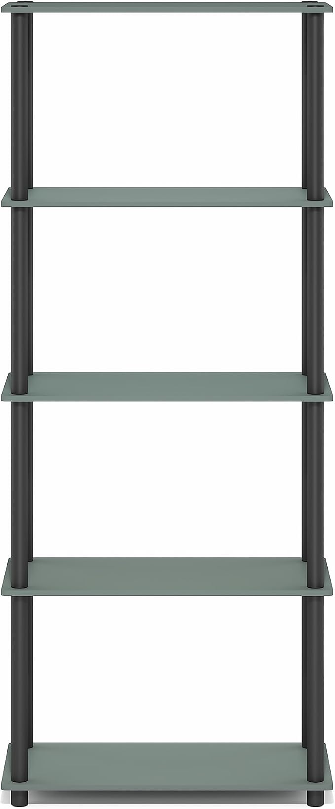 Furinno Turn-N-Tube Storage Shelves, 5-Tier Book Shelf, Corner Shelf, Toolless - Image 6