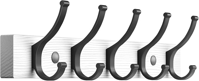 Optish Coat Rack Wall Mount, 16.5 Inches Wood Coat Hooks Wall Mount, Wall Coat by Optish