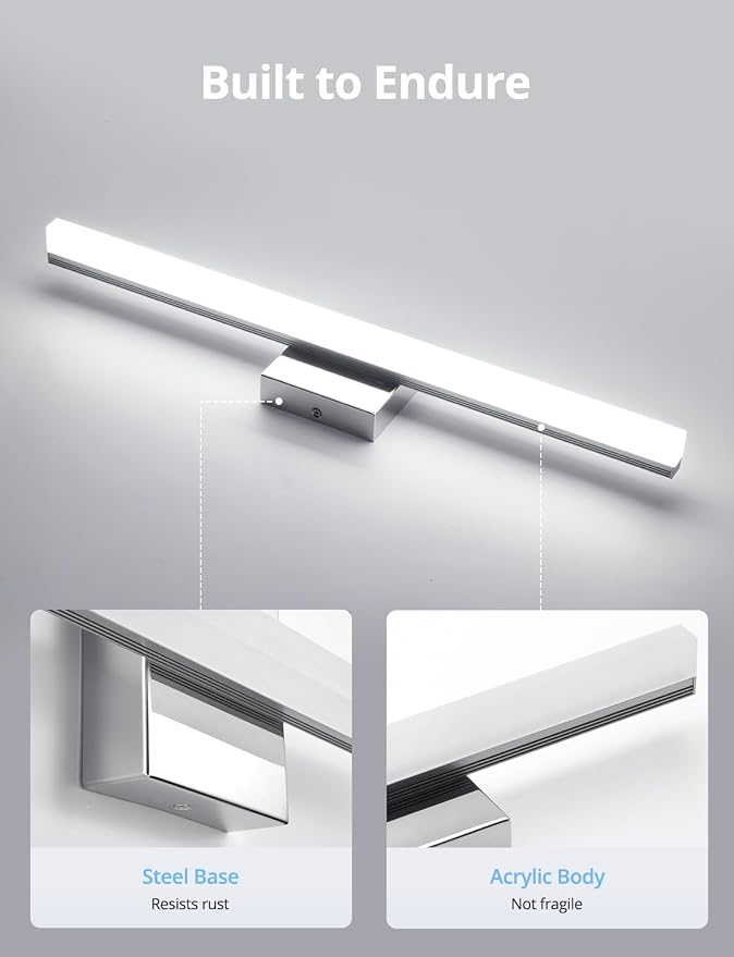 Combuh 2 Pack LED Vanity Lights Bar 24 Inch Bathroom Light Fixtures 14W IP44 - Image 4