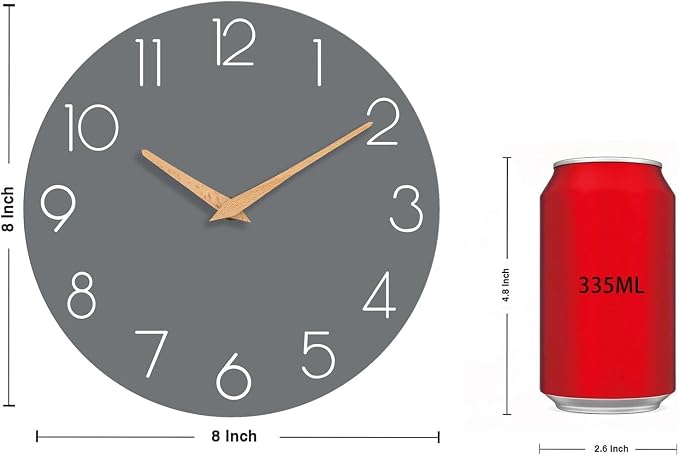 cicininc Wall Clock, Decorative Battery Operated Wall Clocks - Image 3