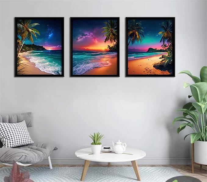 Beach Sunset Black Framed Wall Art - Image 6