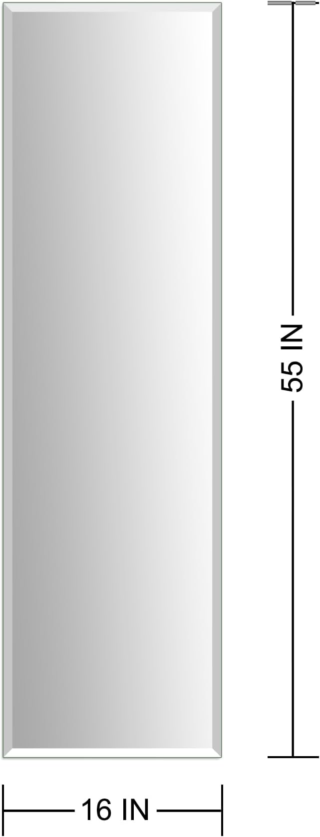 Ruomeng Frameless Full Length Mirror - Image 4
