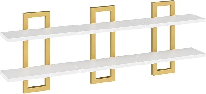 HOOBRO Floating Shelves, 15 Inch Wall Shelf Set of 3, Wall Mounted Storage - Image 9