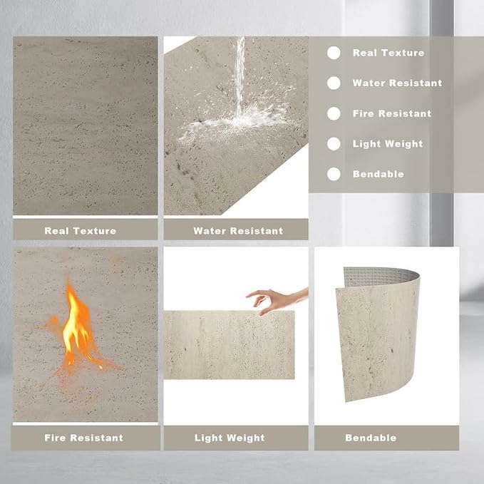 3D Wall Panels - 4PCS 47.2"x23.6" Faux Stone Wall Covering - MCM Modified Clay - Image 7
