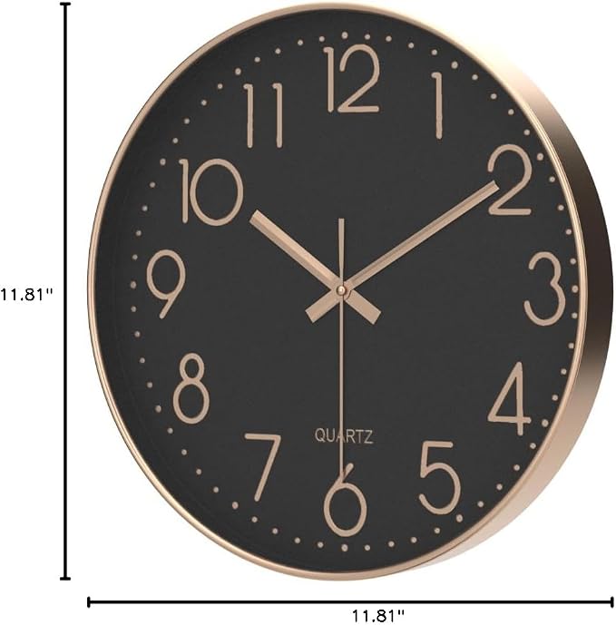 Silent Wall Clock 12 Inch Non-Ticking Wall Clocks Battery Operated - Image 10
