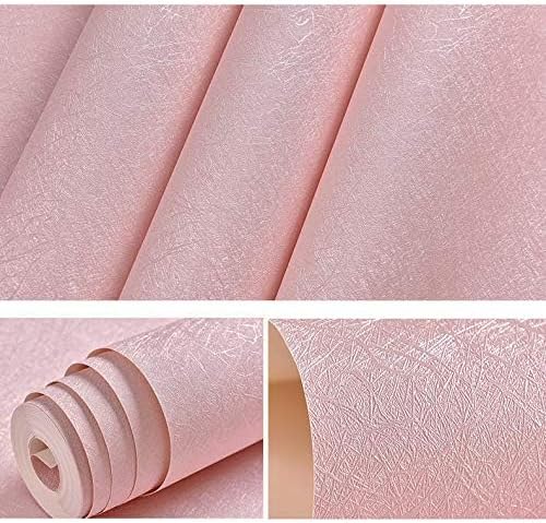 Cohoo Home Silk Pink Wallpaper Peel and Stick Contact Paper Pink Textured Silk - Image 4