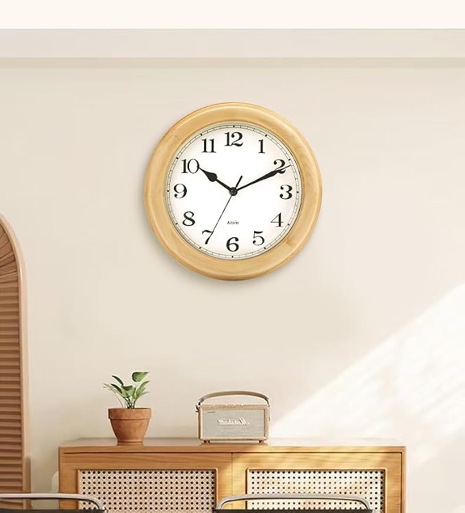Kesin Wooden Wall Clocks 14 Inch Silent Wall Clock Large Decorative Battery - Image 4