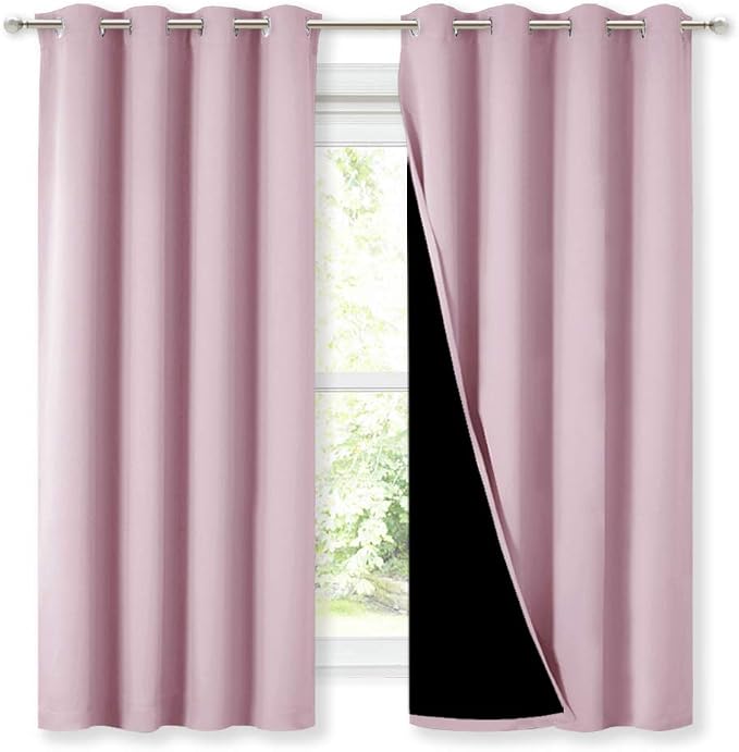 NICETOWN 100% Blackout Room Warming Lined Curtains, Totally Darkness Drapes by NICETOWN