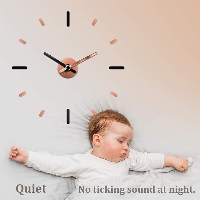 Presentime & Co Large Frameless DIY Wall Clock - Image 3