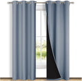 NICETOWN Vintage Blue Full Shade Curtain Panels, Pair of Thermal Insulated & by NICETOWN