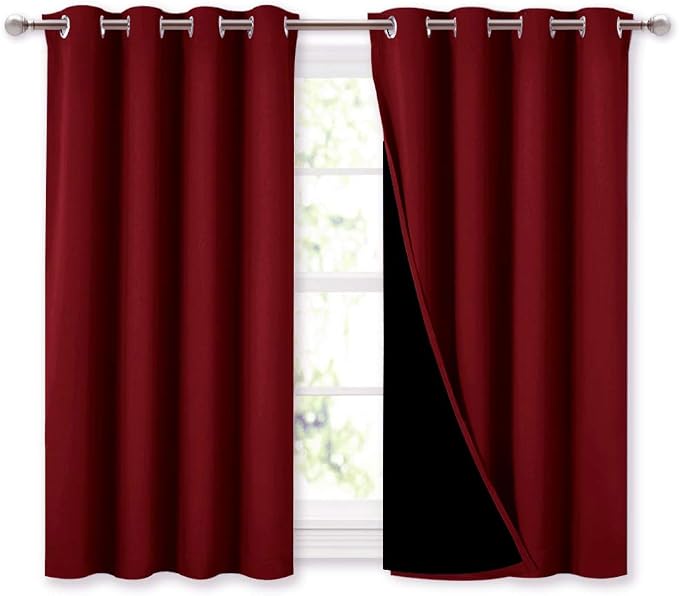 NICETOWN Kitchen Full Blackout Curtain Panels, Super Thick and Soft Insulated by NICETOWN