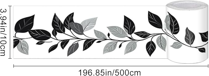 HOMETITUTE Wallpaper Border Peel and Stick Feather Texture Decorative Wall Trim - Image 3