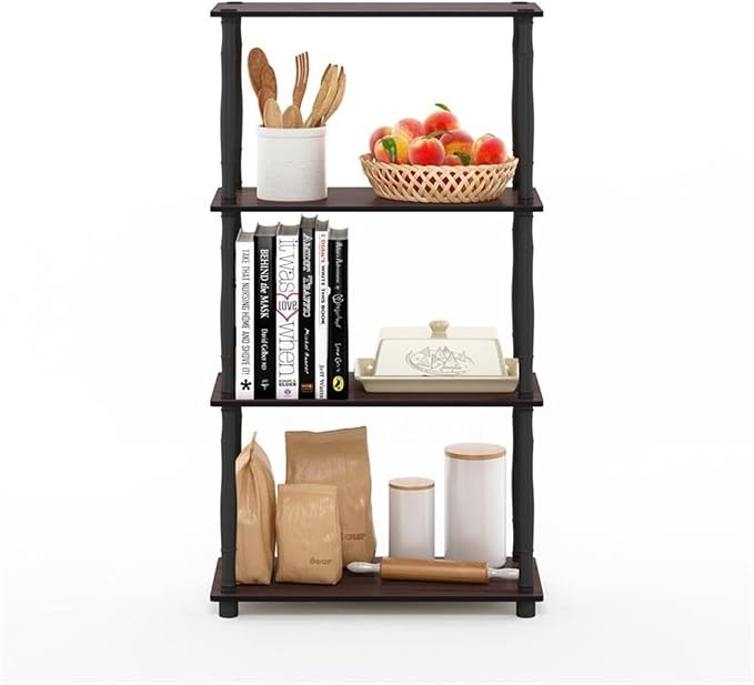 Furinno Turn-N-Tube 4-Tier Multipurpose Shelf Display Rack, Classic Tubes - Image 6