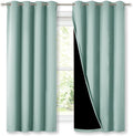 NICETOWN Aqua Blue 100% Blackout Lined Curtains, 2 Thick Layers Completely by NICETOWN