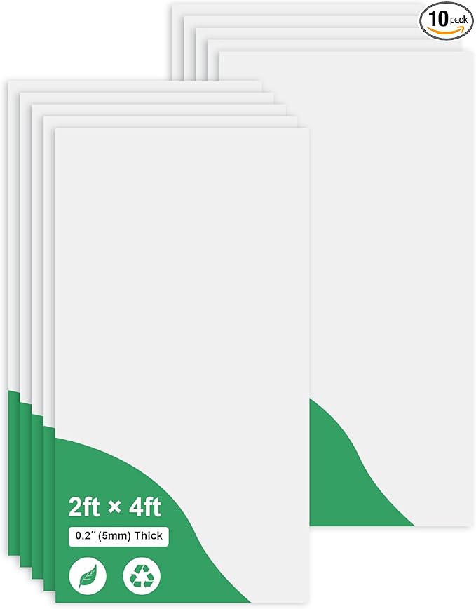 Smooth White Drop Ceiling Tile 2ft x 4ft, Ceiling Panel 24 x 48in – Waterproof by Gigrwiin