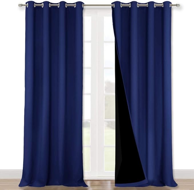 NICETOWN Full Shading Curtains 90" Long 2 Panels Set by NICETOWN