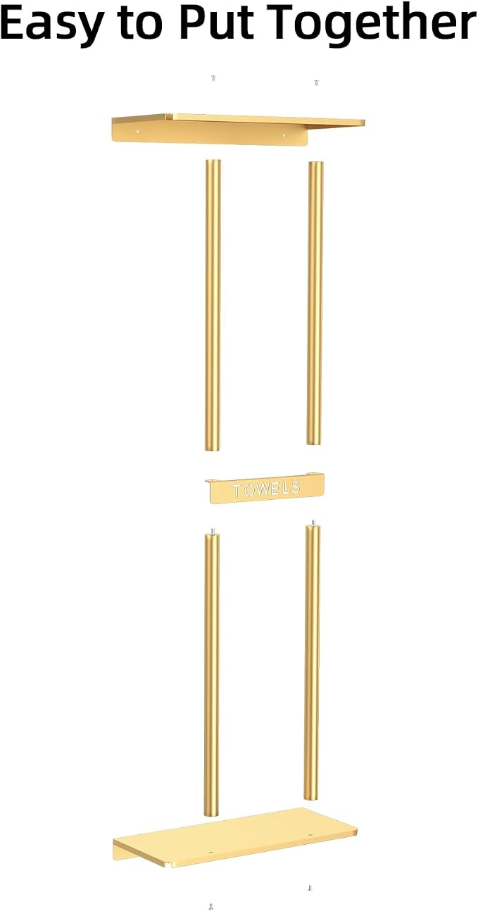 STWWO Bathroom Towel Storage Rack - Image 6