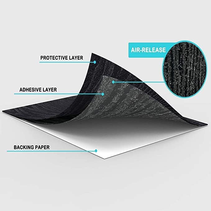 Abyssaly Black Wood Peel and Stick Paper 11.78" X 394" Decorative Self-Adhesive - Image 8