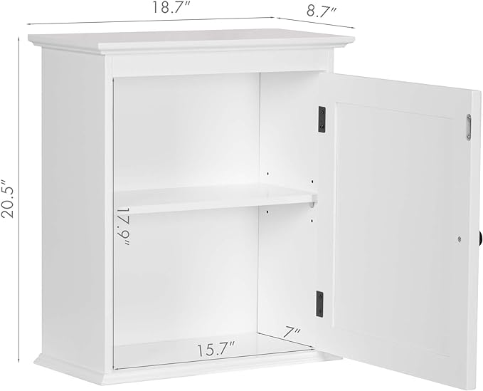 Spirich Small Bathroom Wall Cabinet, Wall Mounted Storage Cabinet, Medicine - Image 3