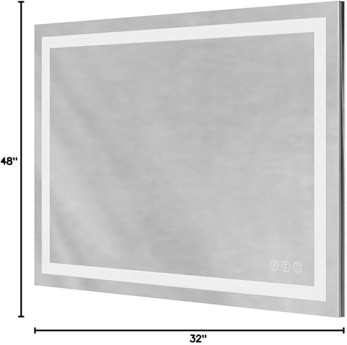 LOAAO 48X32 LED Bathroom Mirror - Image 9