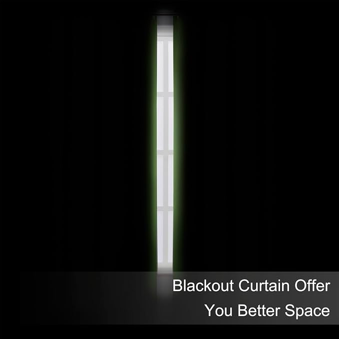 LEMOMO Blackout Curtains 52 x 90 Inch Long Light Green Curtains Set of 2 Panels - Image 3